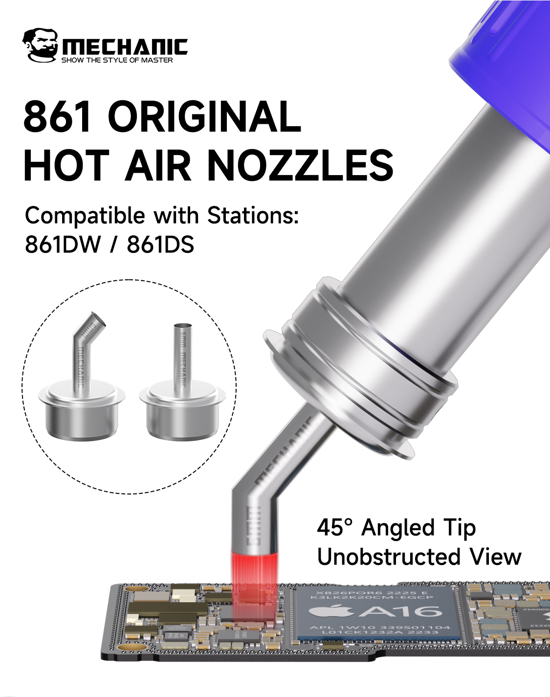 Mechanic 861 Hot Air Nozzles K - Hot Air Rework Station 861Dw review and price
