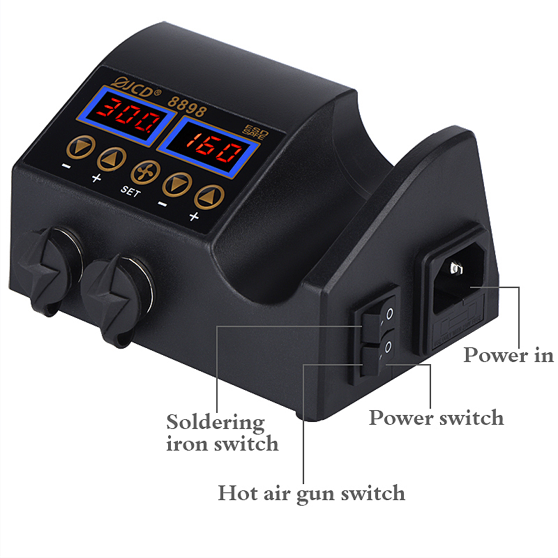 JCD 8898‑16 750W 2‑in‑1 LCD Di - 2 In 1 Soldering Rework Station 750W review and price