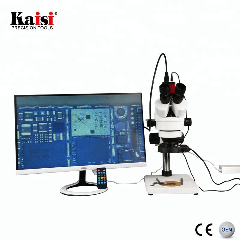 Kaisi 7X-45X Digital Zoom PCB  - Trinocular Stereo Microscope 7X-45X review and price